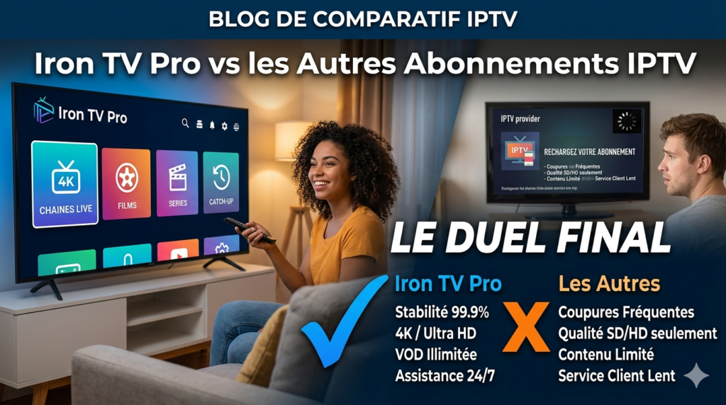 Iron TV Pro vs les Autres Abonnements IPTV